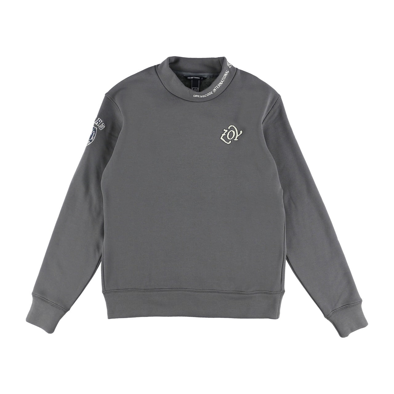 MEN BOMBER HEAT プルオーバー モックネック スモークグレー