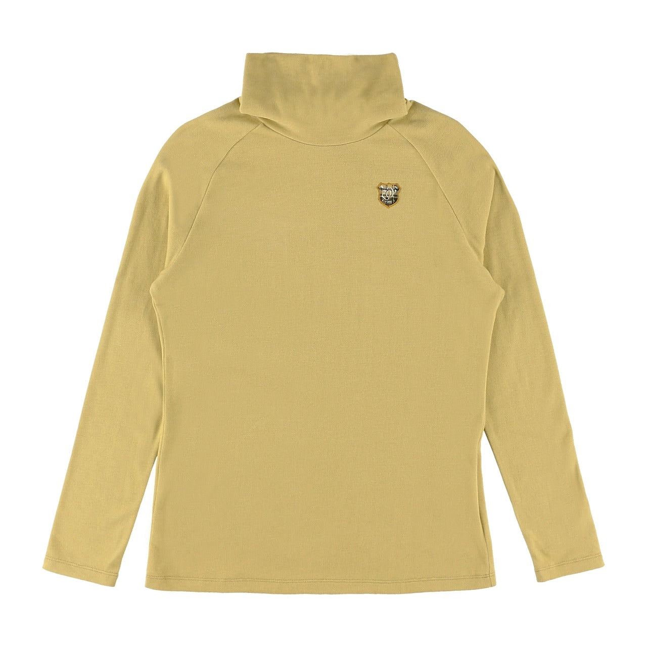 WOMEN 3LAYERED COTTON WARM 長袖ハイネック イエロー