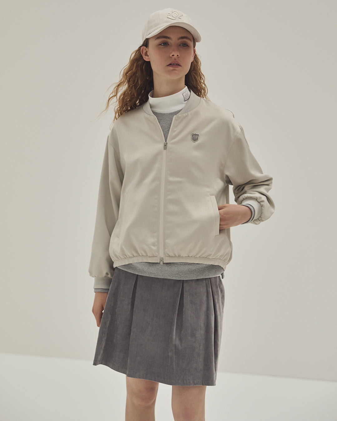 WOMEN VENUS TWILL CORDUROY スカート ライトグレー