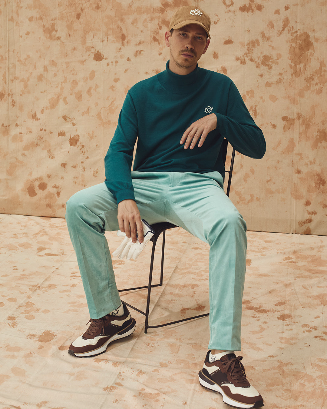 MEN VENUS TWILL CORDUROY ロングパンツ アクア