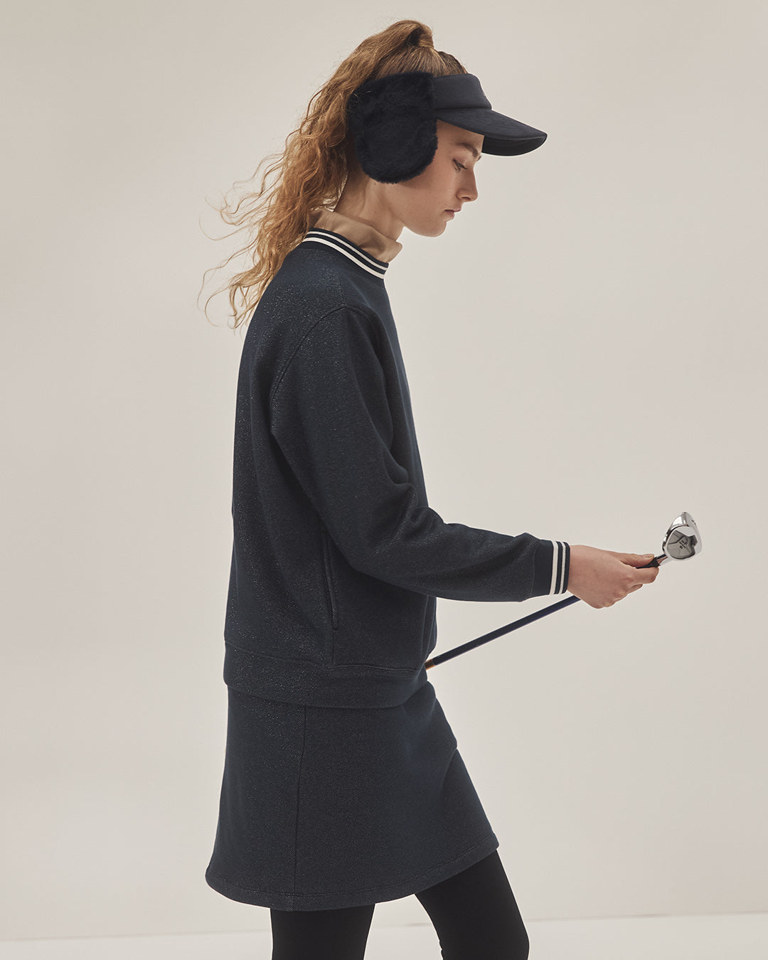 WOMEN コーデュロイバイザー ネイビー