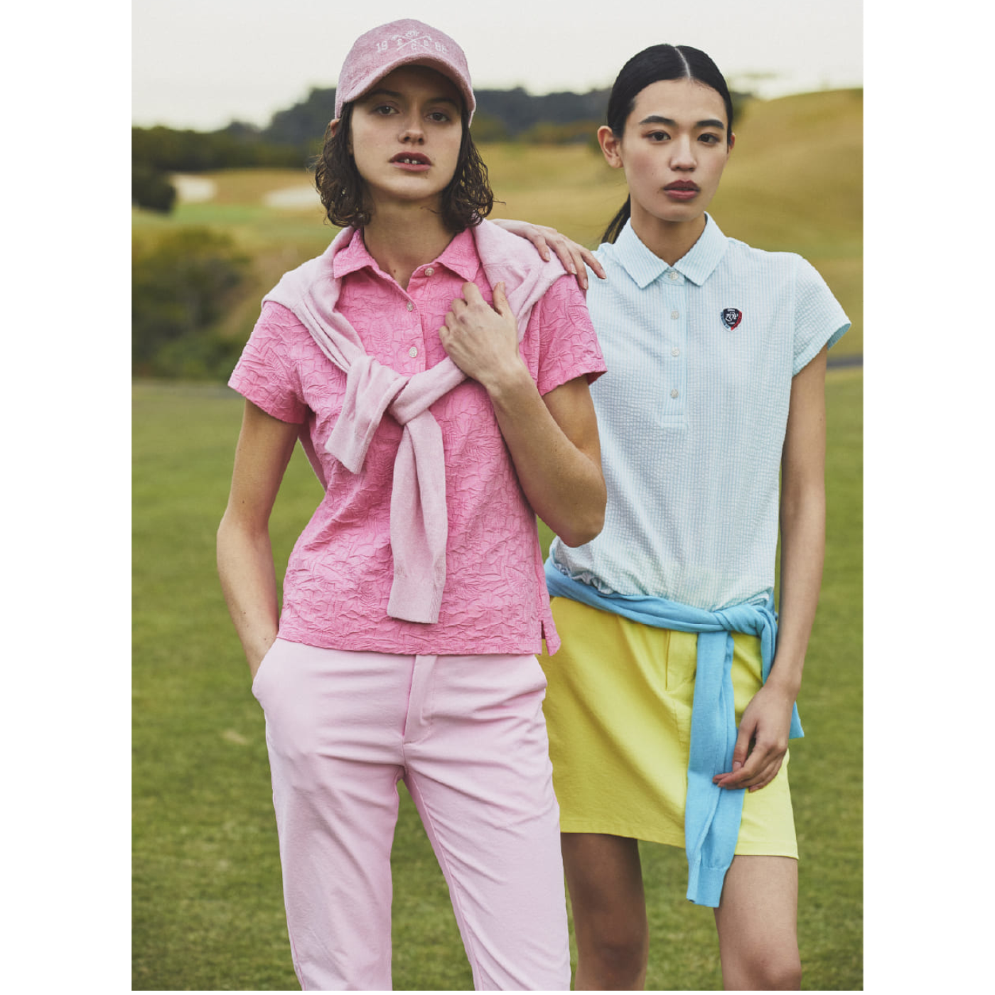 WOMEN ガーメントダイリサイクルストレッチ ロングパンツ パウダーピンク