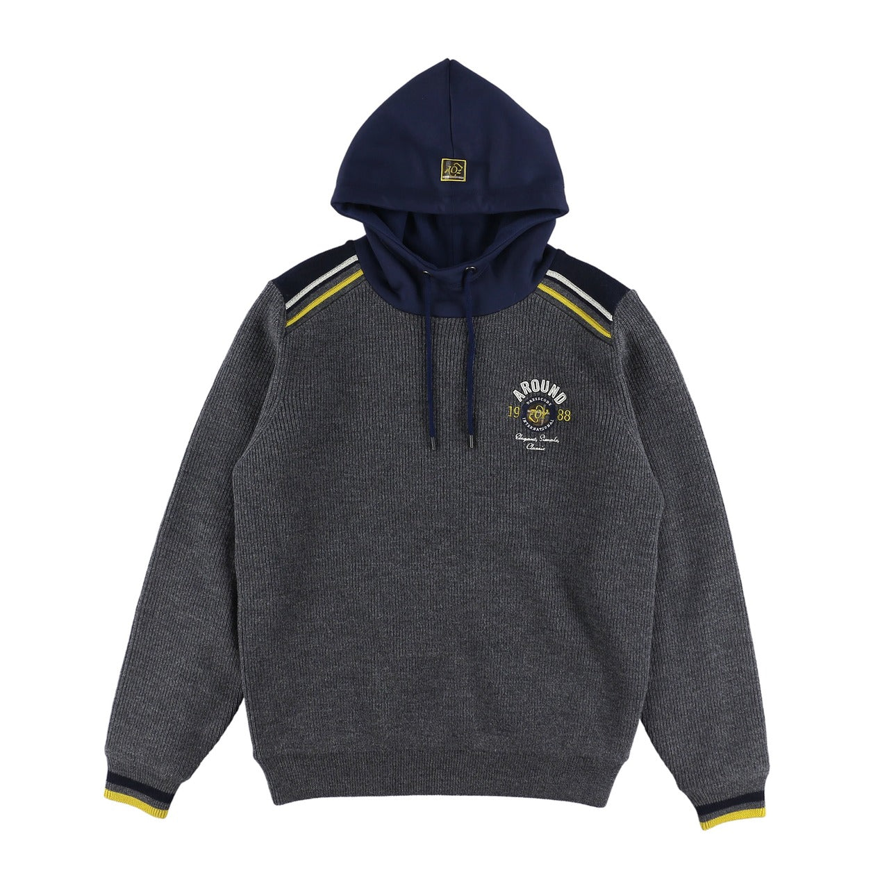 MEN TWIN プルオーバーフーディ(防風裏地付) チャコールグレー