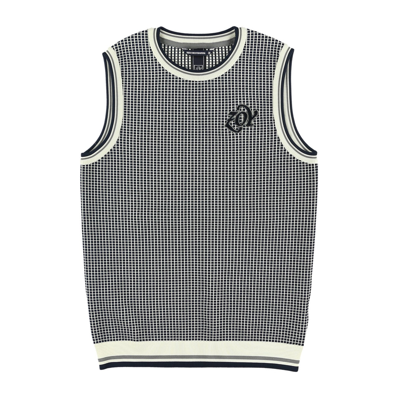 WOMEN マイクロスリーム グラフチェックWJQ ベスト ネイビー