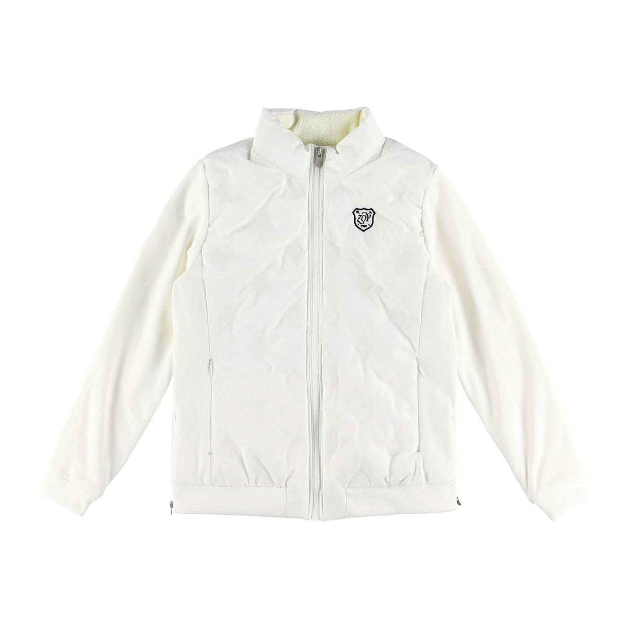 Women's Stretch Taffeta Outerwear with Padded and Windproof Lining (Sleeves), White