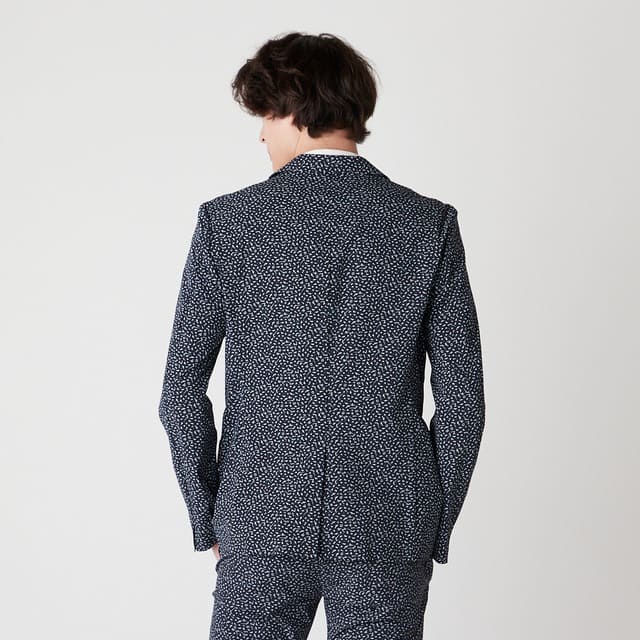 MENS マイクロリップストレッチ ジャケット ネイビー 071422118 - ZOY OFFICIAL