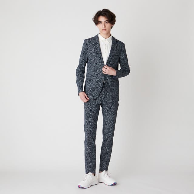 MENS マイクロリップストレッチ パンツ ネイビー 071422418 - ZOY OFFICIAL