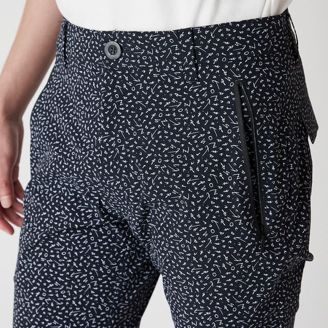 MENS マイクロリップストレッチ パンツ ネイビー 071422418 - ZOY OFFICIAL