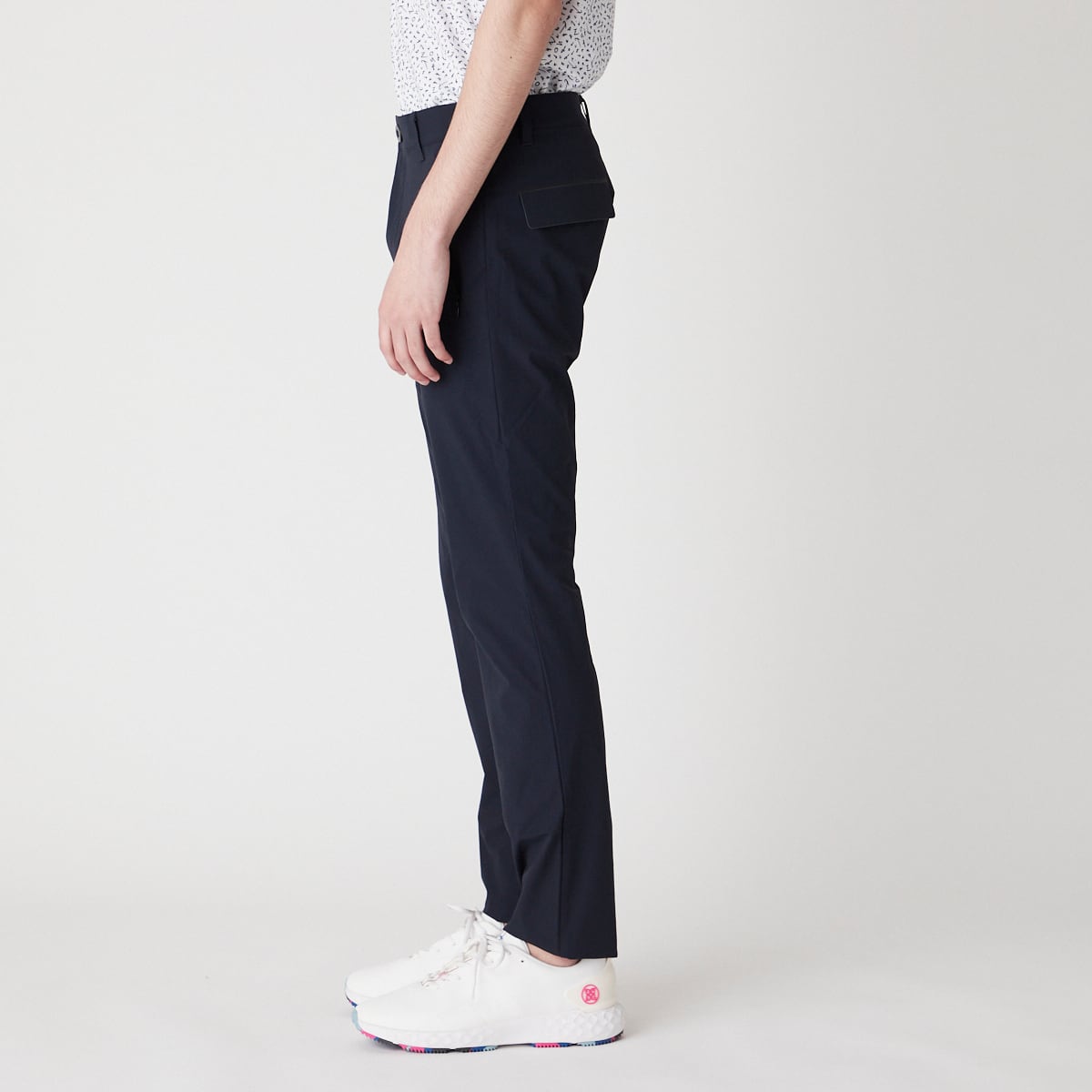 MENS マイクロリップストレッチ パンツ ダークネイビー/071422418 - ZOY OFFICIAL