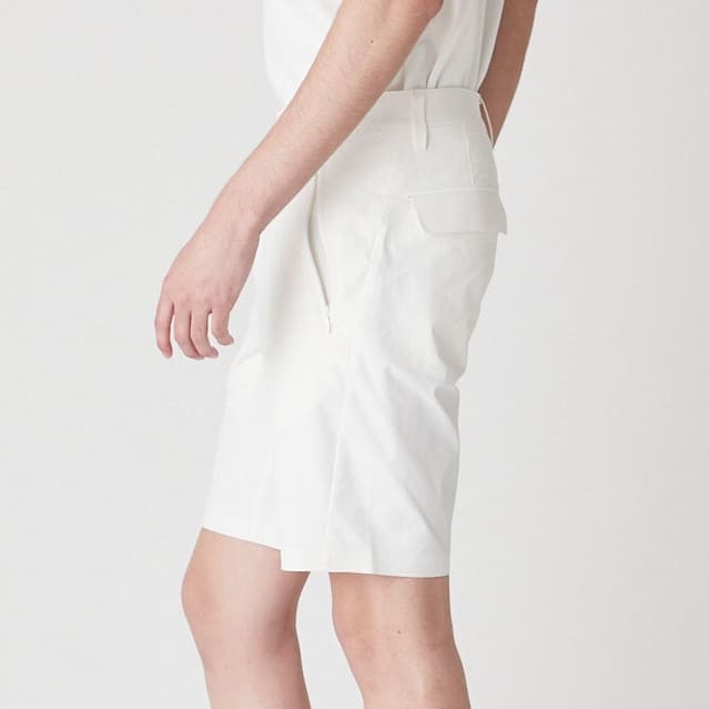 MENS マイクロリップストレッチ ショートパンツ ホワイト 071422419 - ZOY OFFICIAL