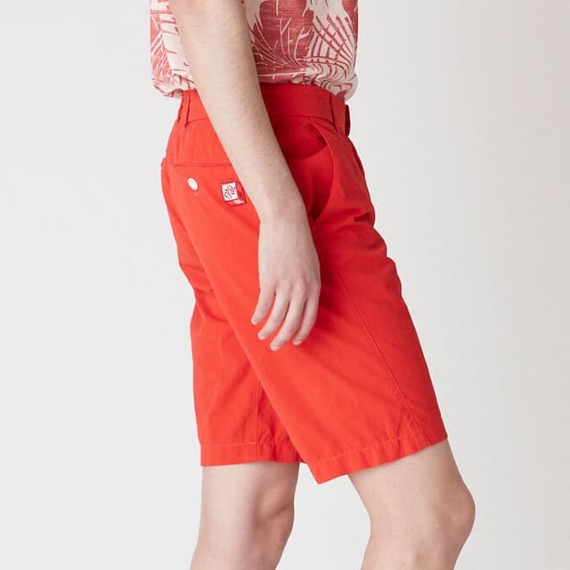 MENS ガーメントダイ ショートパンツ レッド 071422426 - ZOY OFFICIAL