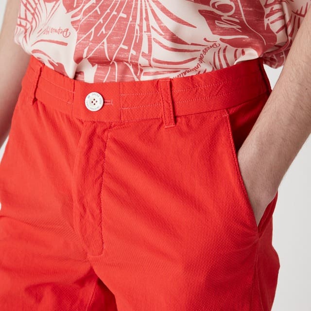 MENS ガーメントダイ ショートパンツ レッド 071422426 - ZOY OFFICIAL
