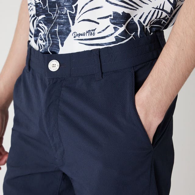 MENS ガーメントダイ ショートパンツ ネイビー 071422426 - ZOY OFFICIAL