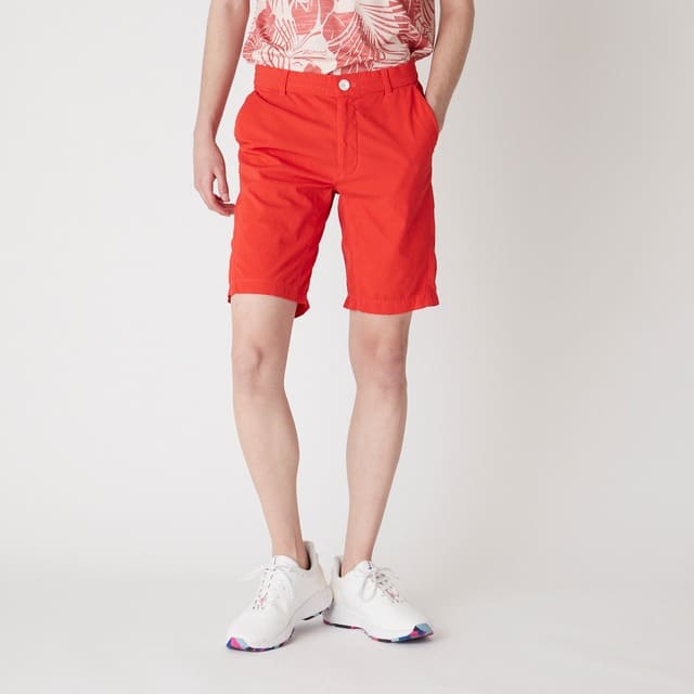 MENS ガーメントダイ ショートパンツ レッド 071422426 - ZOY OFFICIAL