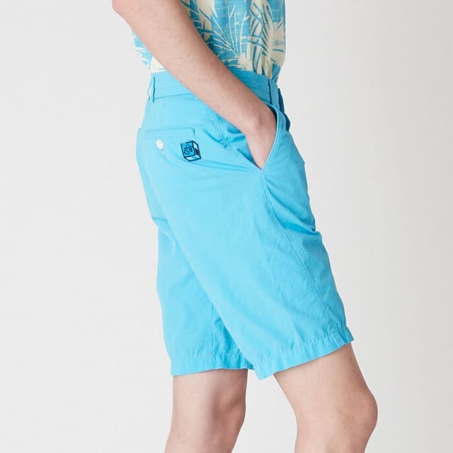 MENS ガーメントダイ ショートパンツ ターコイズ 071422426 - ZOY OFFICIAL