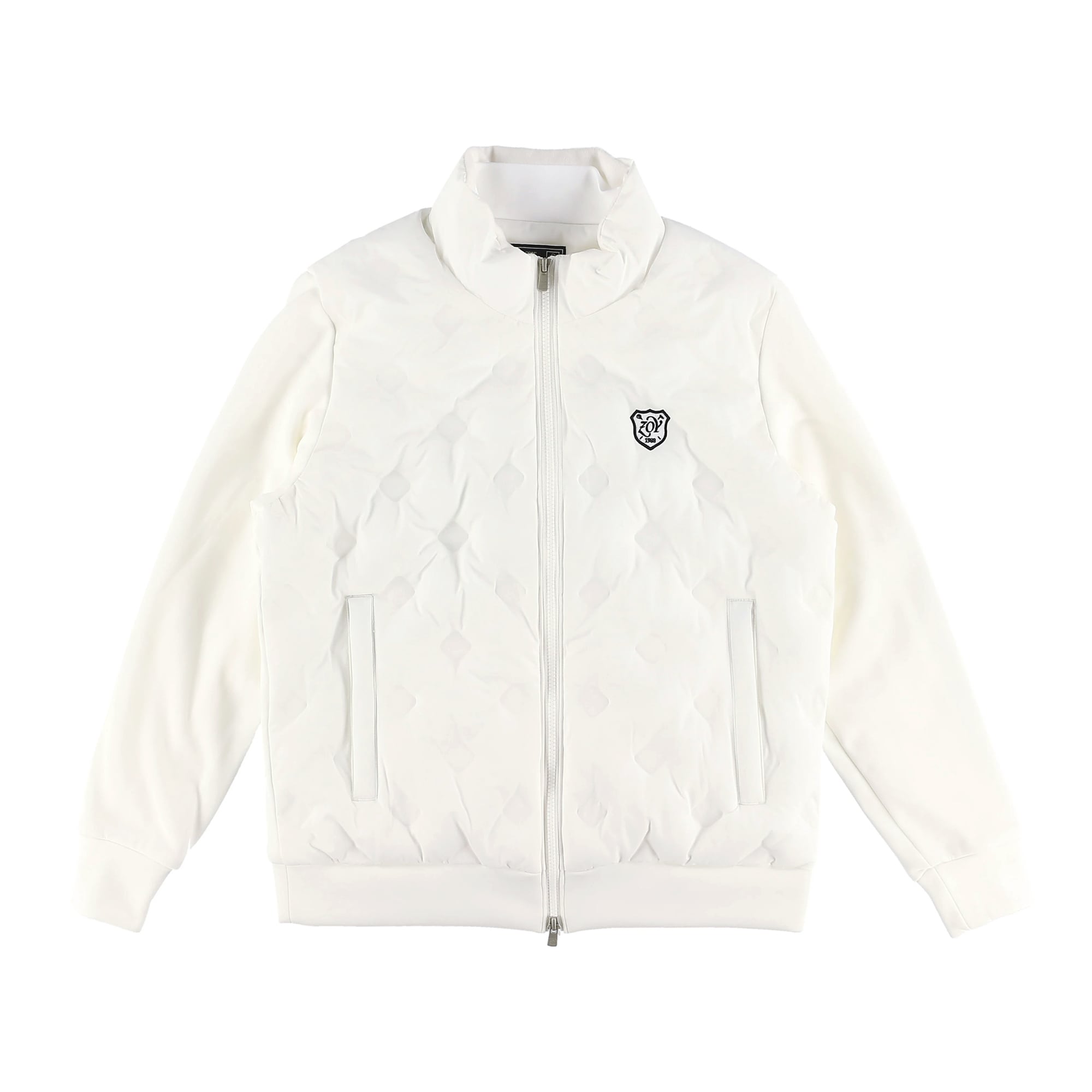 AW】MENS ストレッチタフタ アウター 中綿入り/防風裏地(袖) ホワイト 
