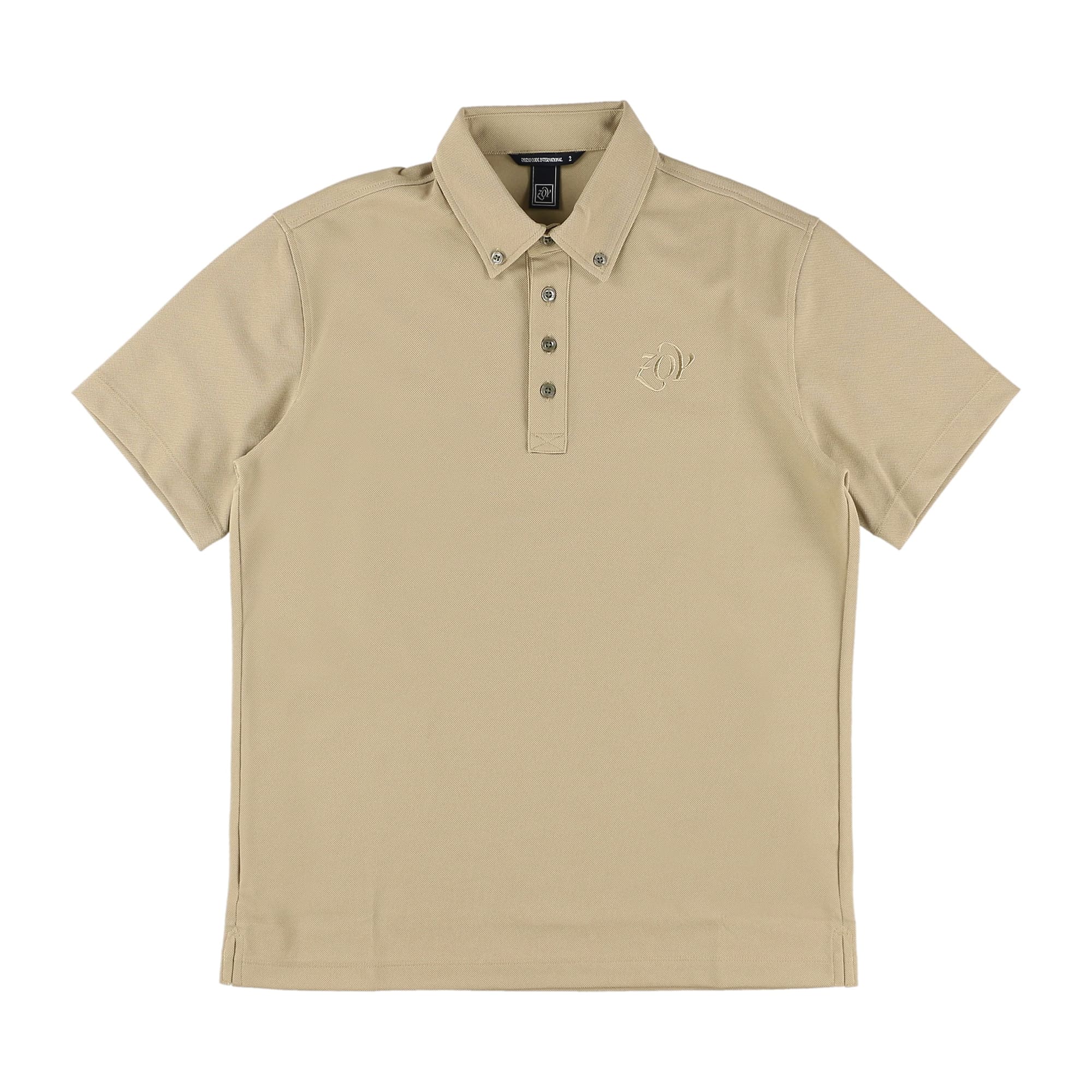 MENS ストレッチ鹿の子 半袖シャツ ベージュ 071432009 - ZOY OFFICIAL