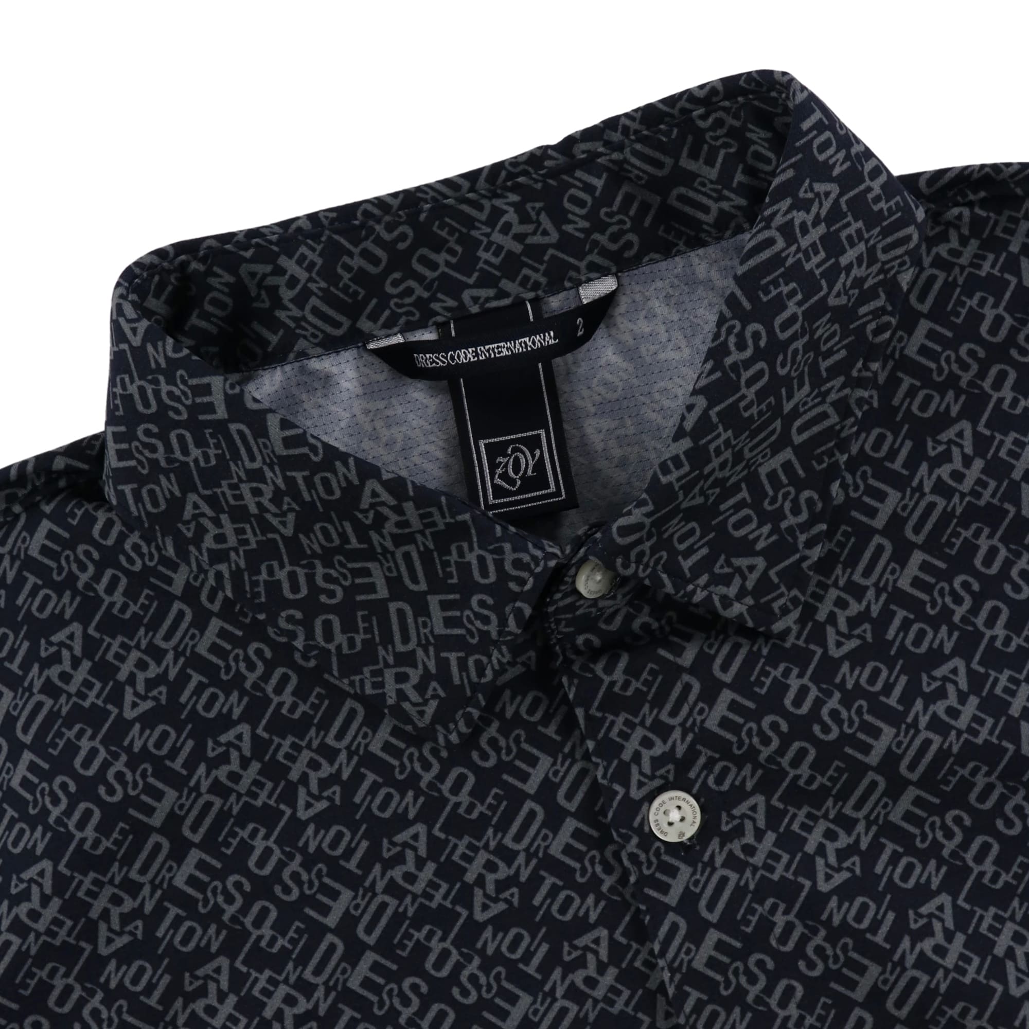 MENS バイアスロゴプリント ドットライトテックエアー 半袖ポロシャツ ネイビー 071434000 - ZOY OFFICIAL