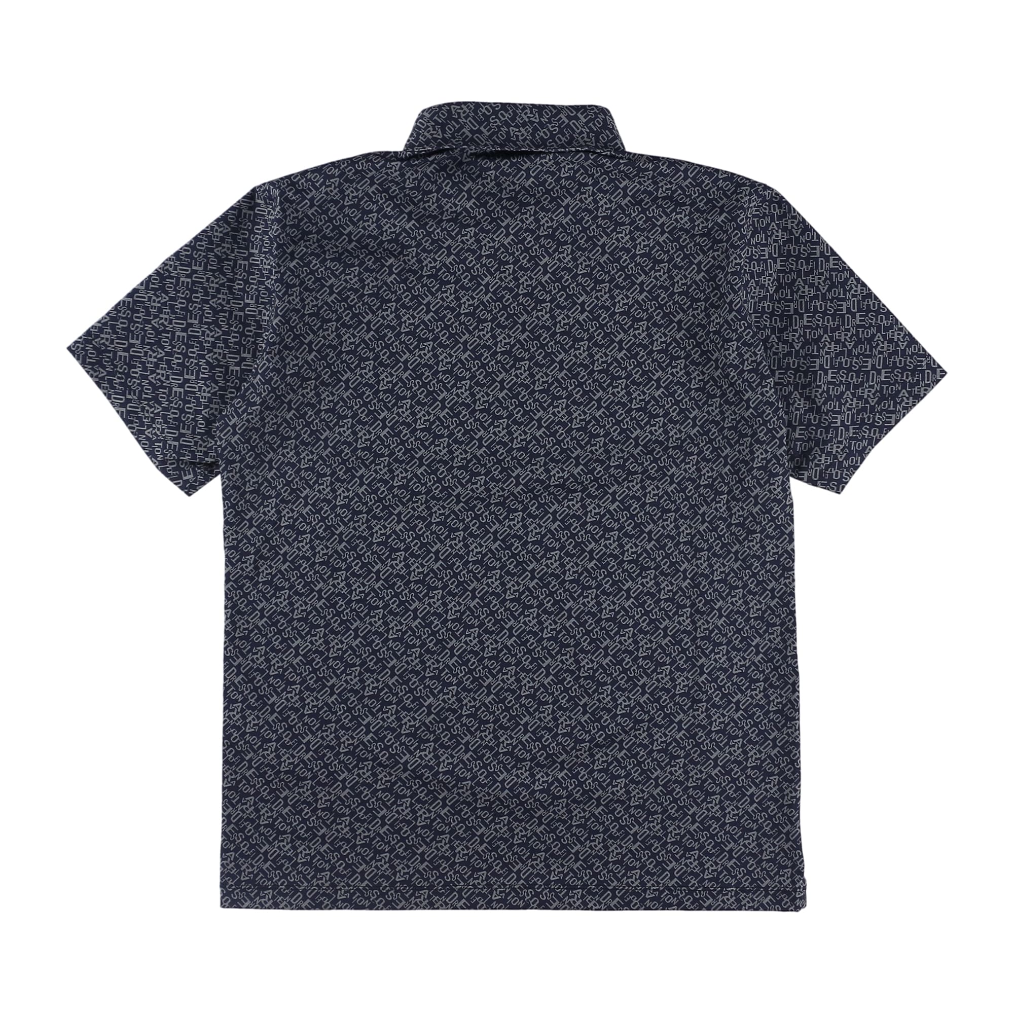 MENS バイアスロゴプリント ドットライトテックエアー 半袖ポロシャツ ネイビー 071434000 - ZOY OFFICIAL