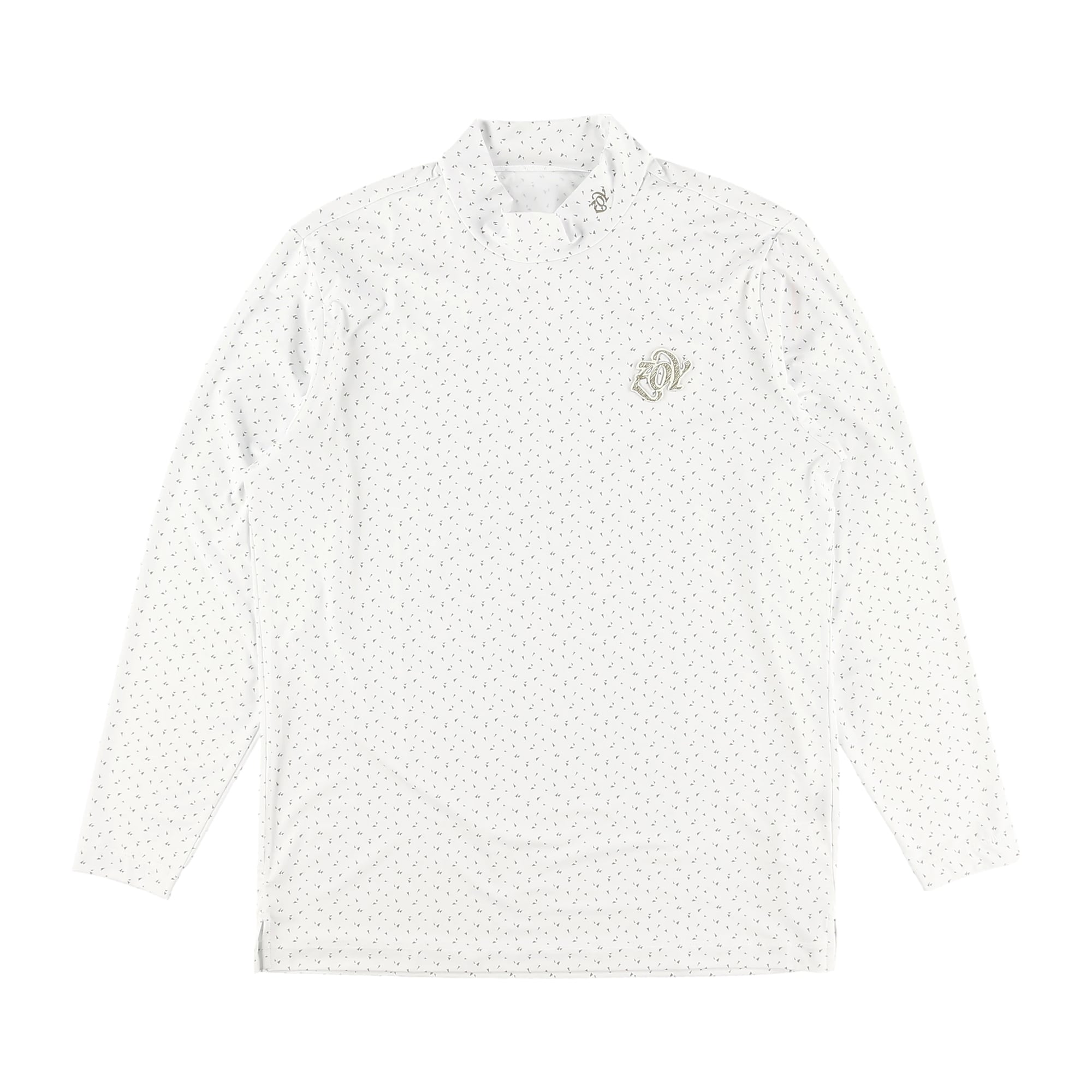 MENS トライアングルドットプリント 長袖モックネック ホワイト 071434009 - ZOY OFFICIAL