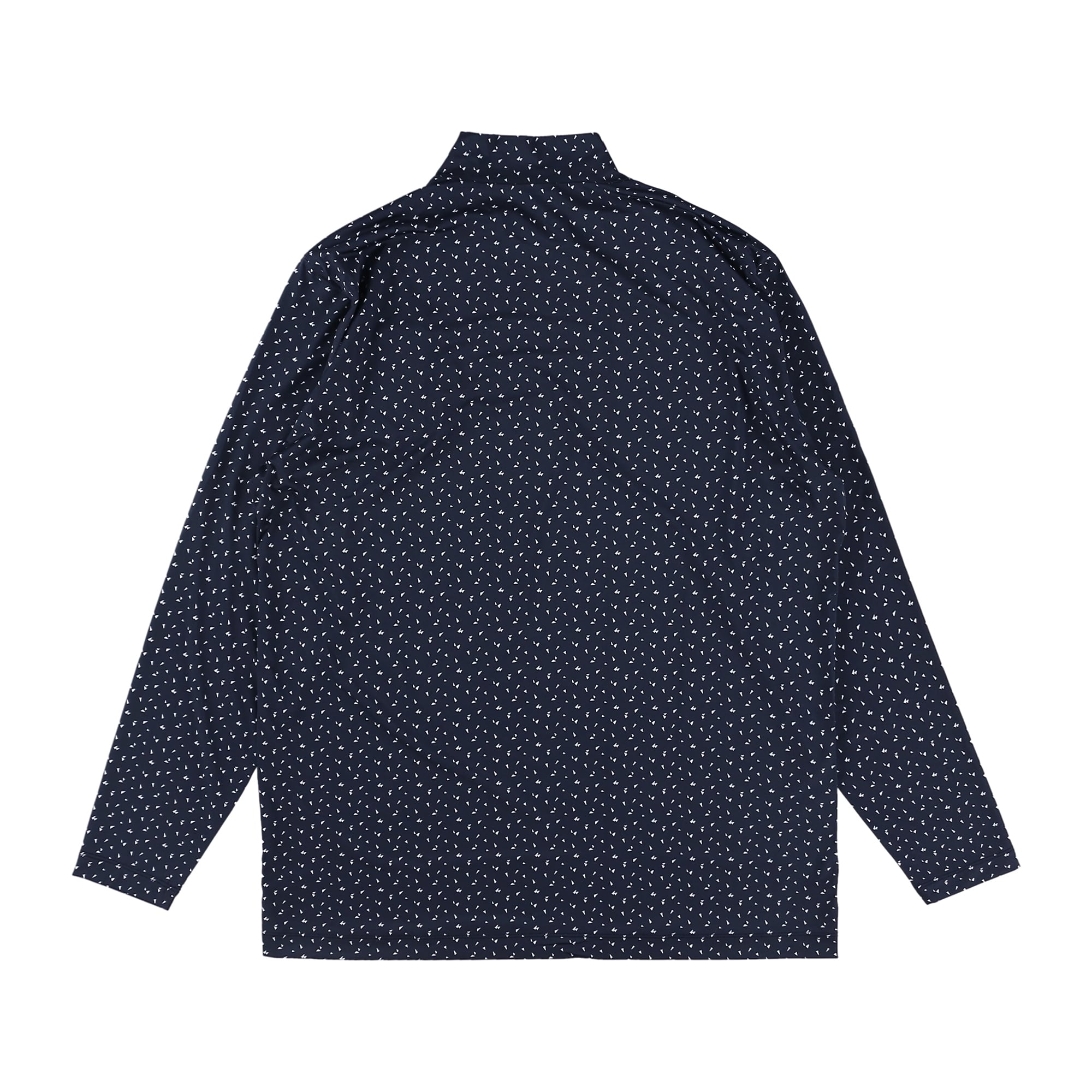 MENS トライアングルドットプリント 長袖モックネック ネイビー 071434009 - ZOY OFFICIAL