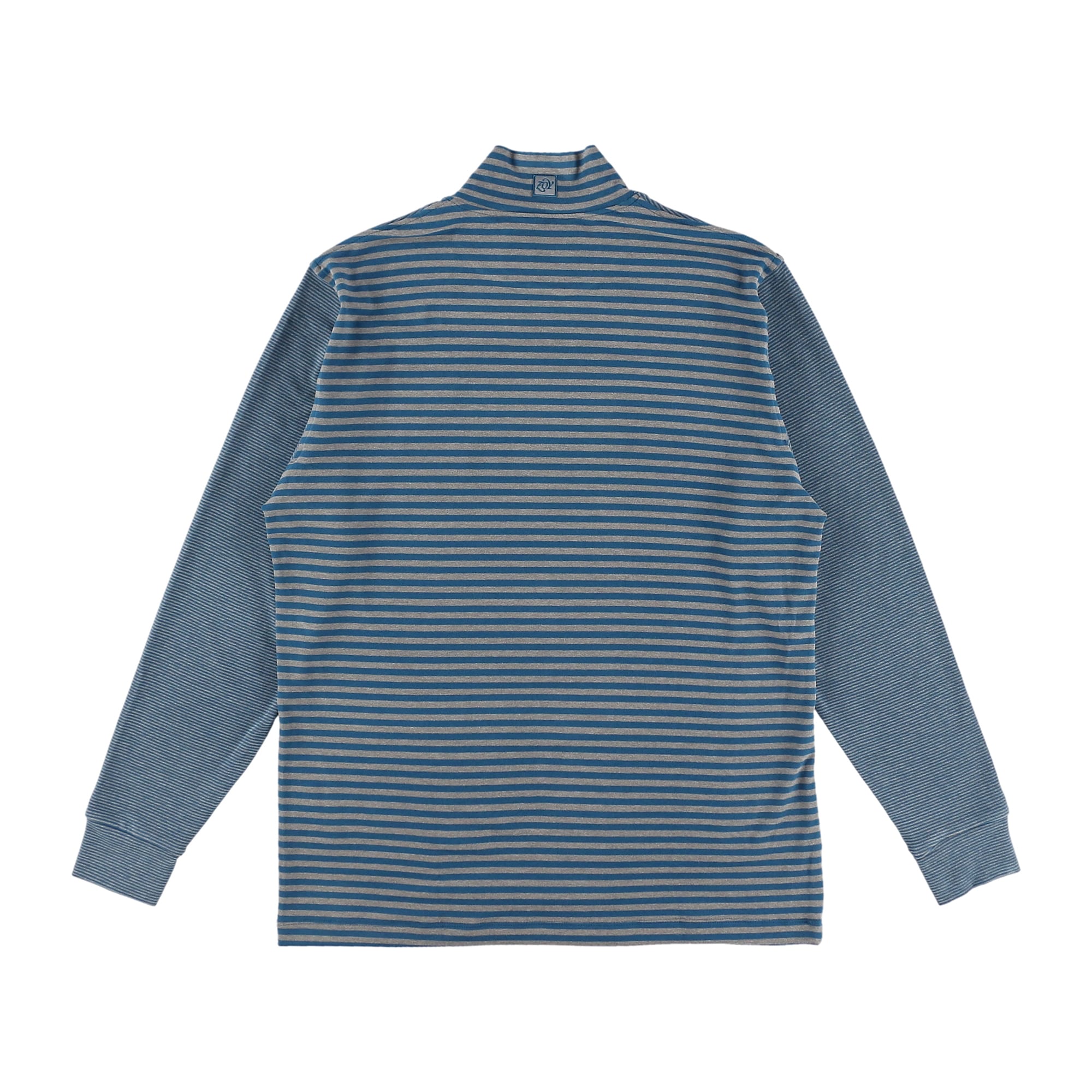 MENS ベア天ボーダー 長袖シャツ ミッドグレー 071434018 - ZOY OFFICIAL
