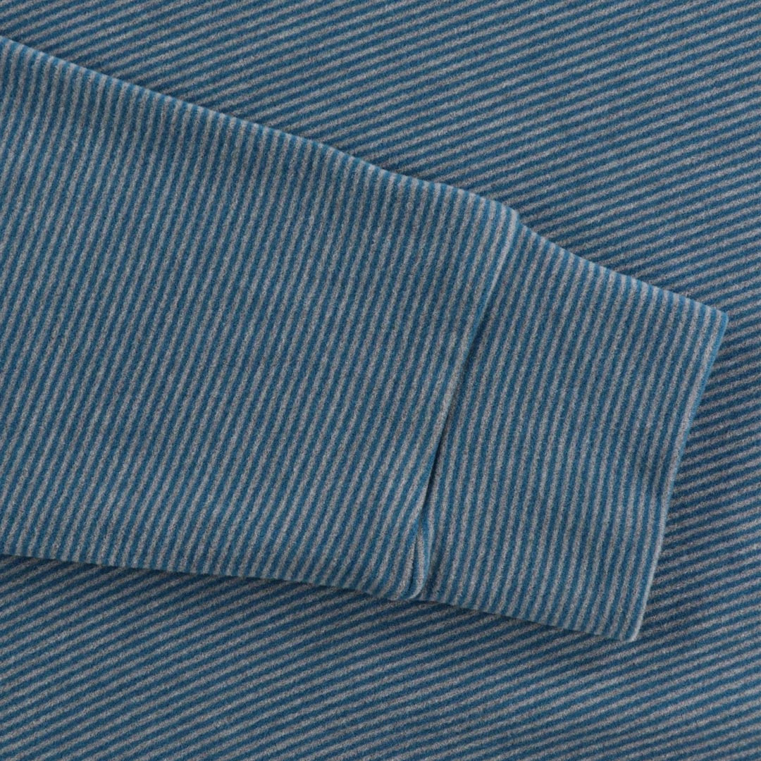 MENS ベア天ボーダー 長袖シャツ ベージュ 071434018 - ZOY OFFICIAL