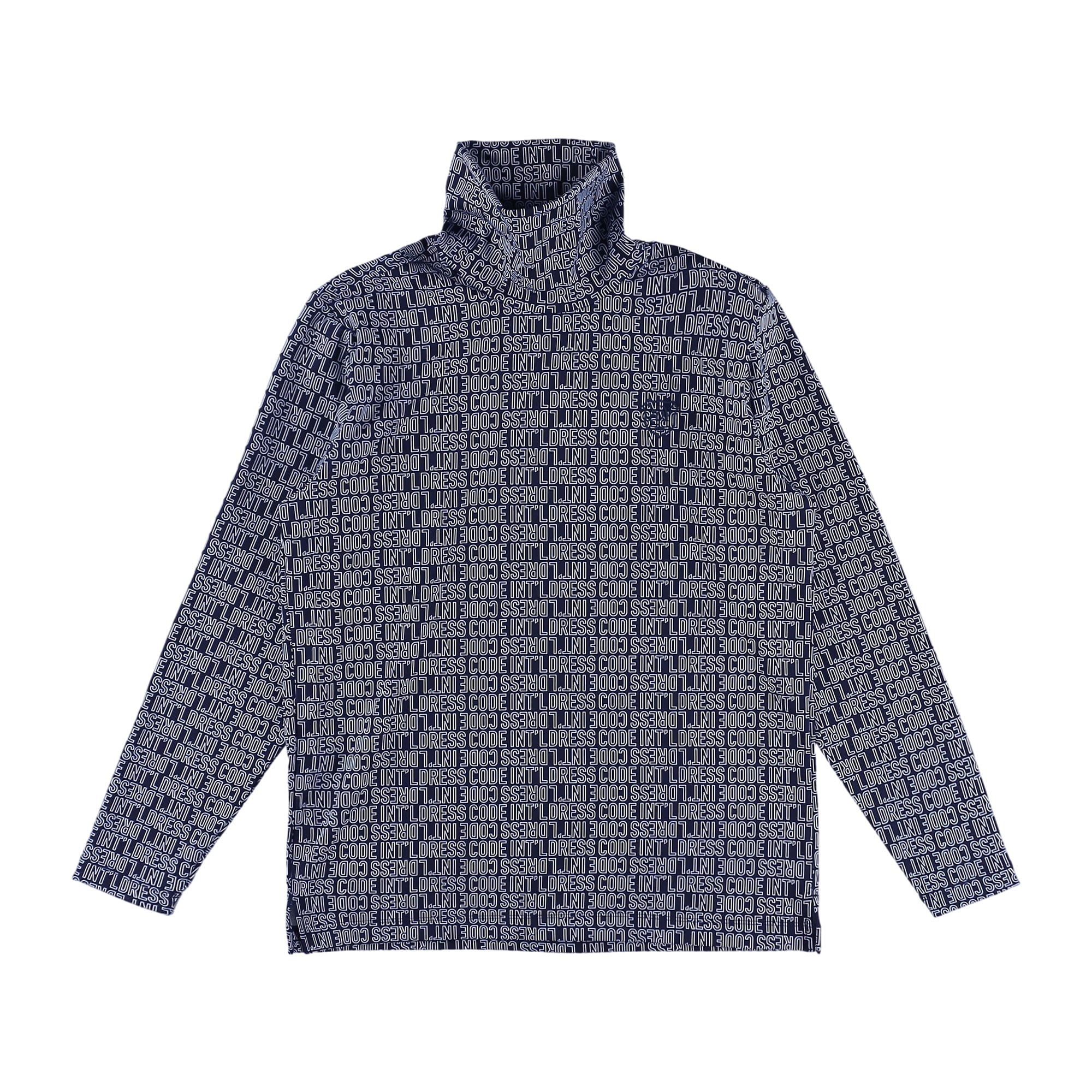 MENS ロゴプリント 長袖モックネック ネイビー 071434022 - ZOY OFFICIAL