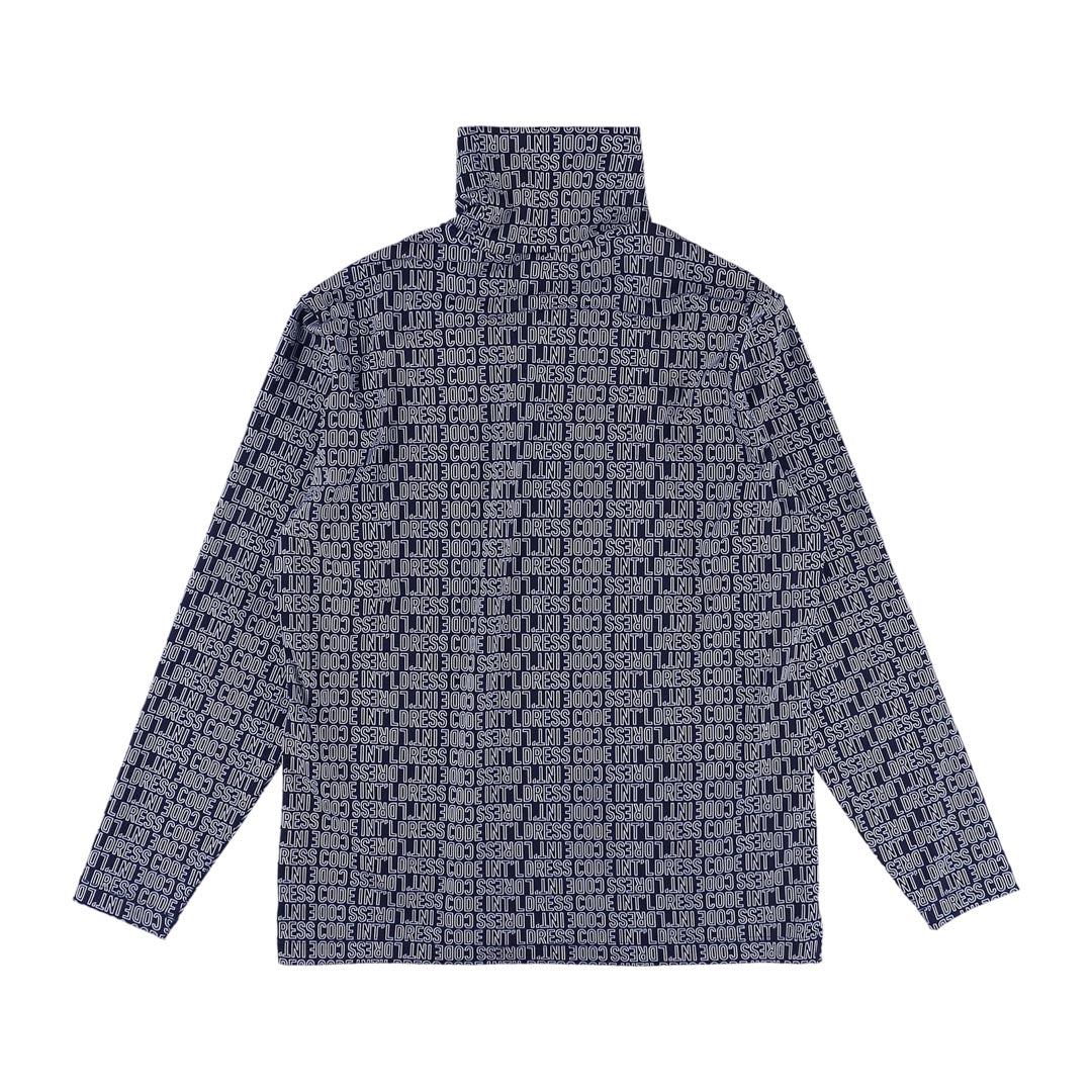 MENS ロゴプリント 長袖モックネック ネイビー 071434022 - ZOY OFFICIAL