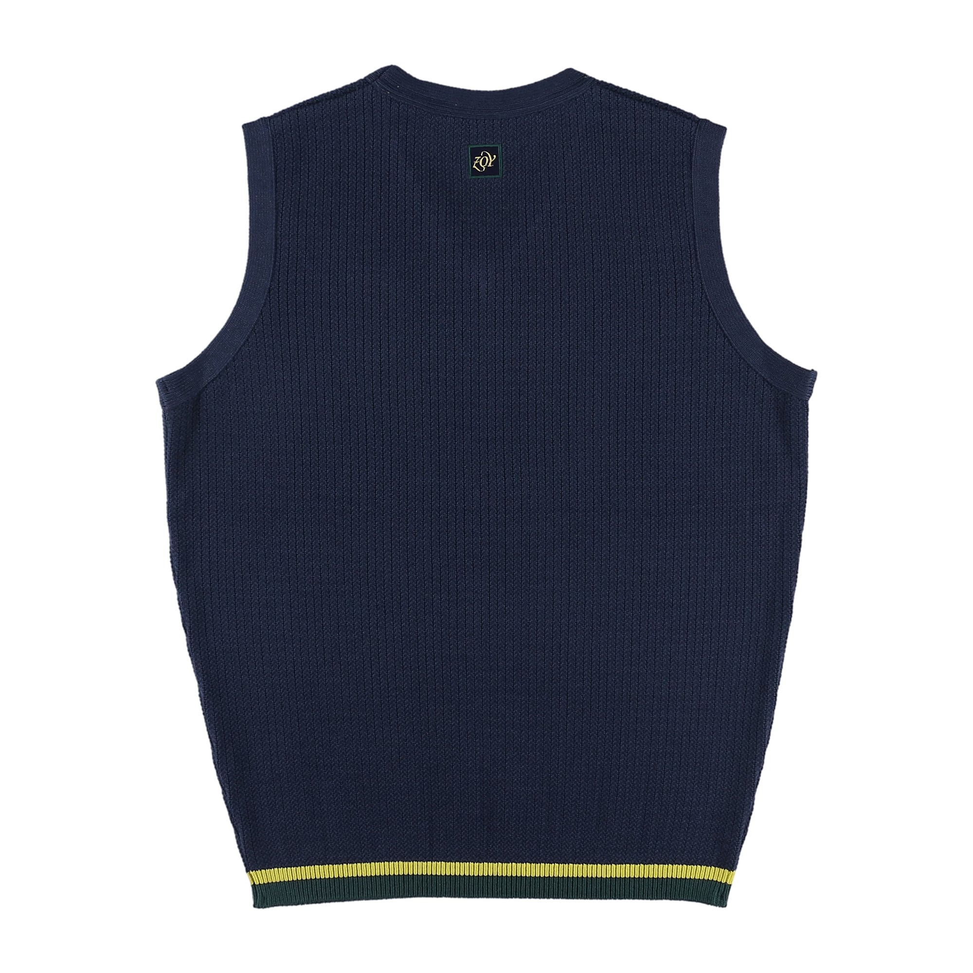 MENS 針抜き畦ニットベスト ブラウン 071434702 - ZOY OFFICIAL
