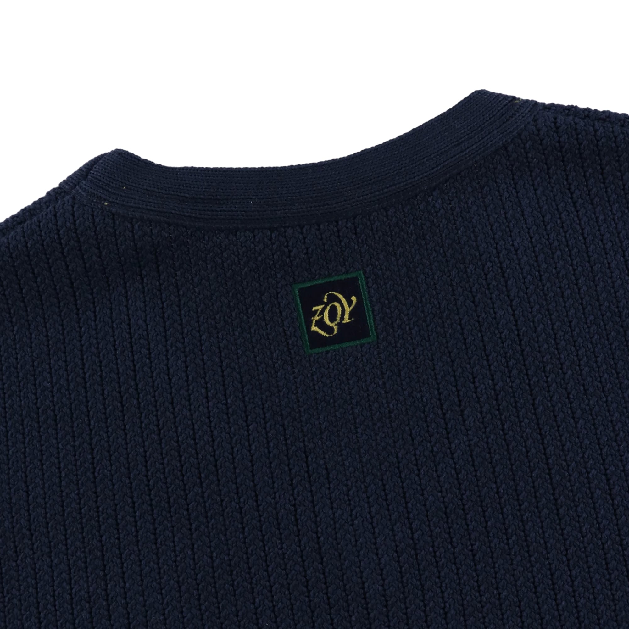 MENS 針抜き畦ニットベスト ネイビー 071434702 - ZOY OFFICIAL