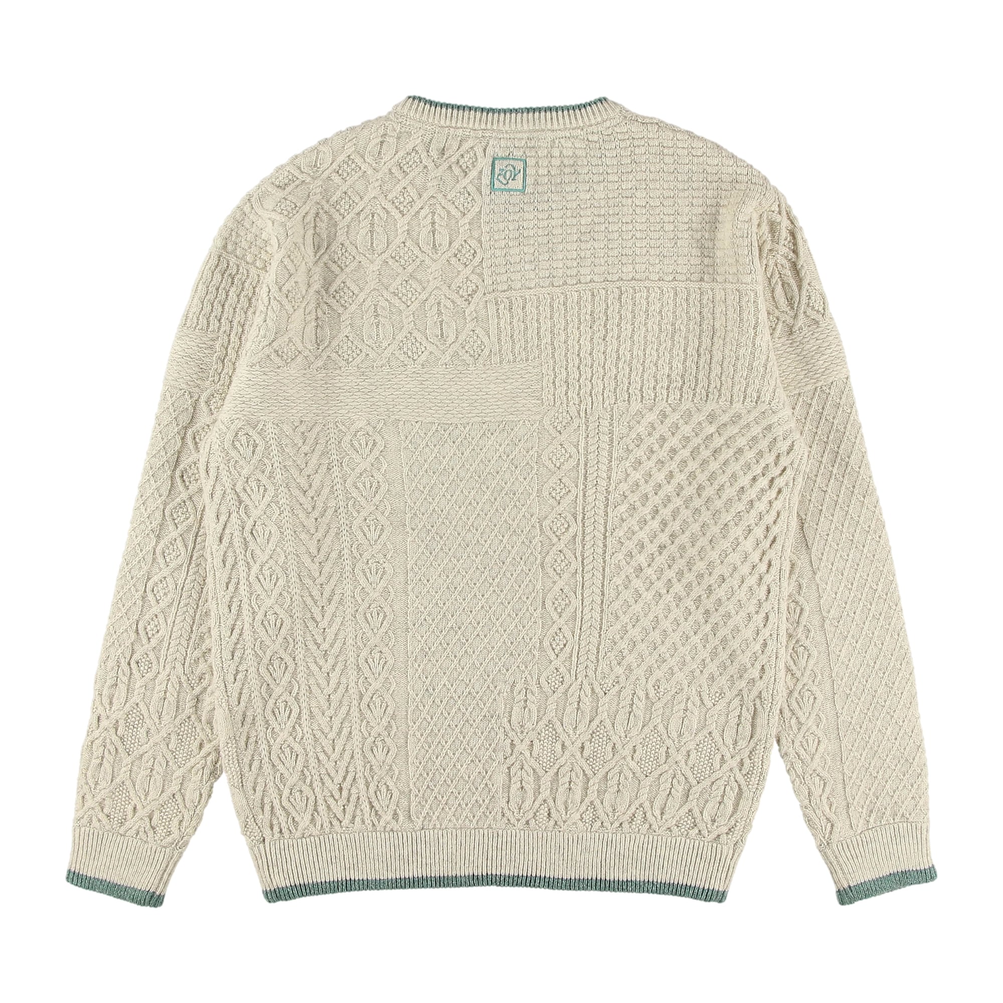 MENS メリノウールクレイジーアラン 長袖セーター チャコール 071434714 - ZOY OFFICIAL