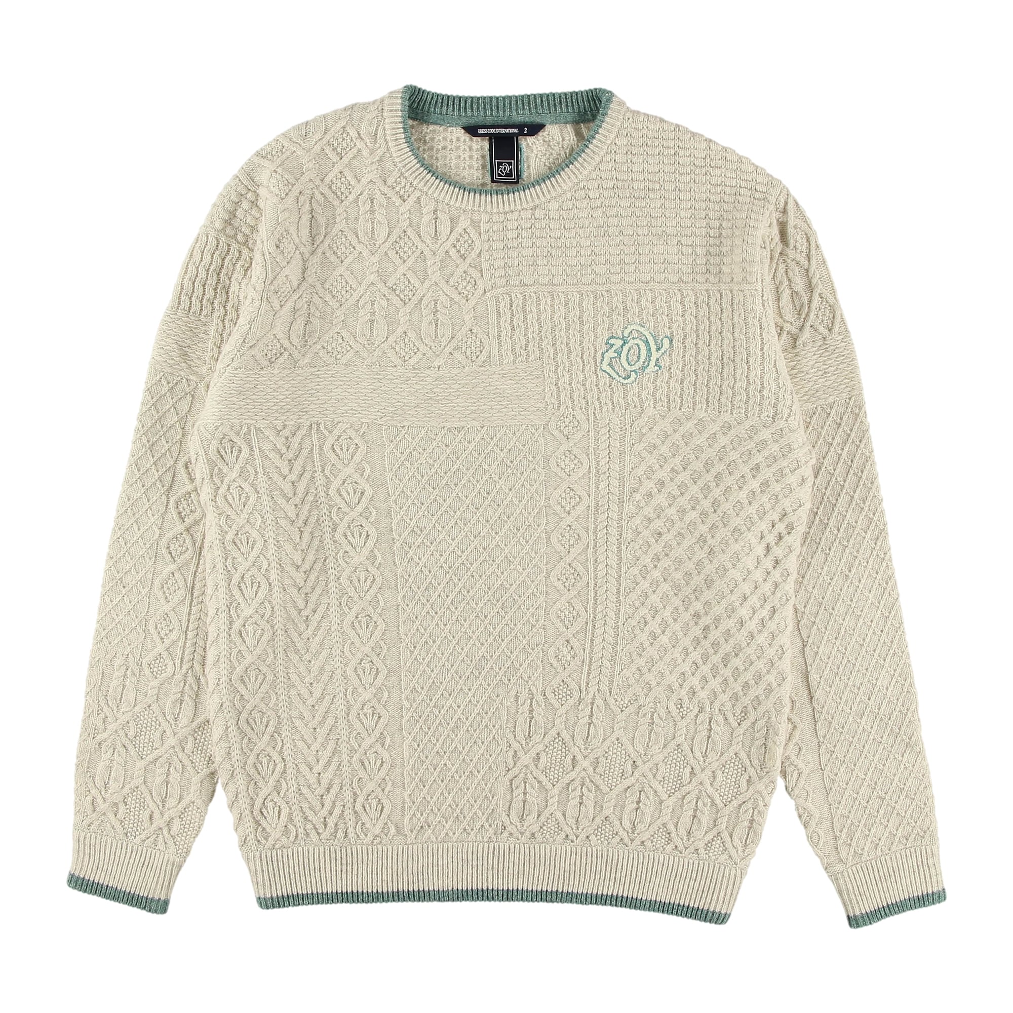 MENS メリノウールクレイジーアラン 長袖セーター オートミール 071434714 - ZOY OFFICIAL