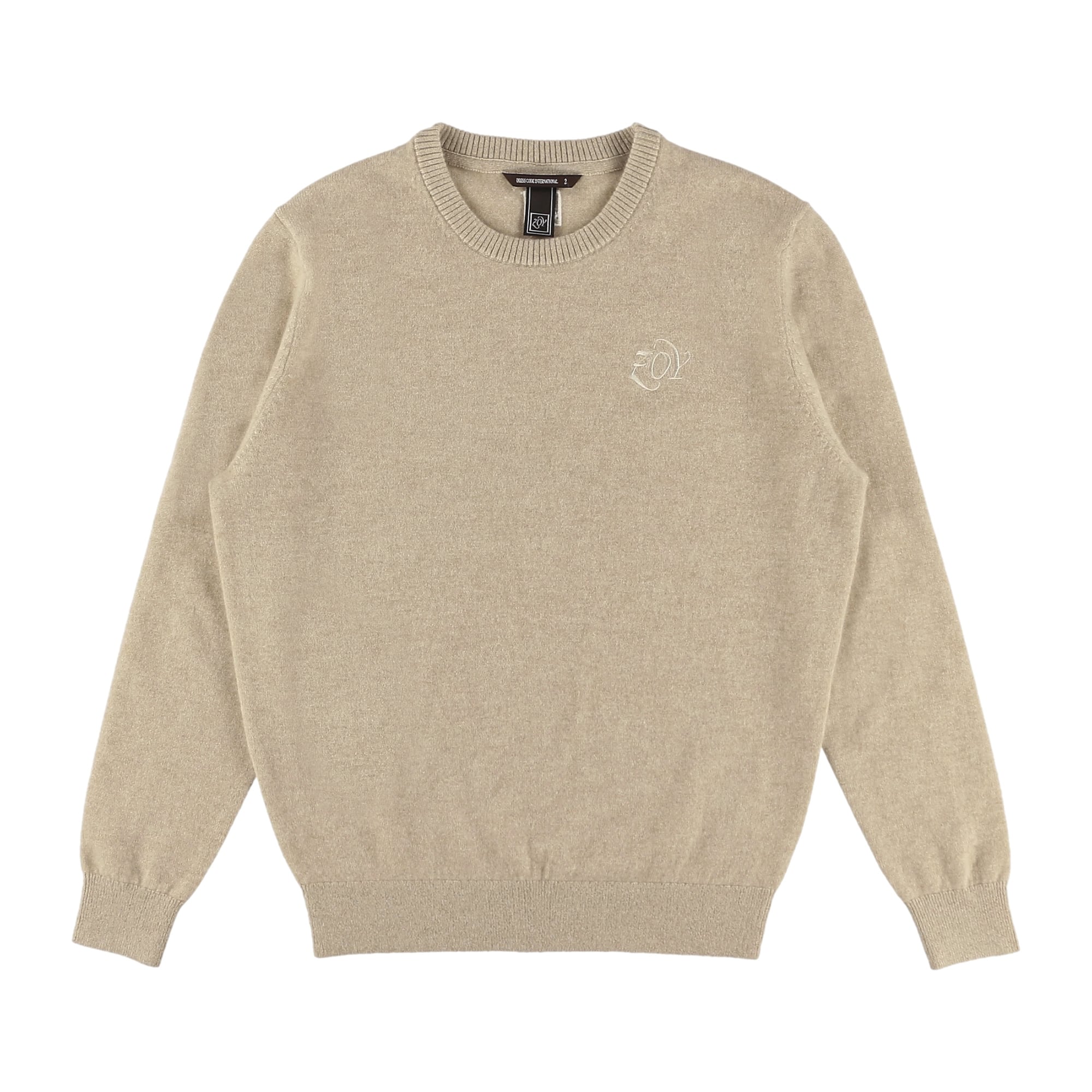 AW】MENS プレミアムCASHMERE 長袖セーター ベージュヘザー 071434709