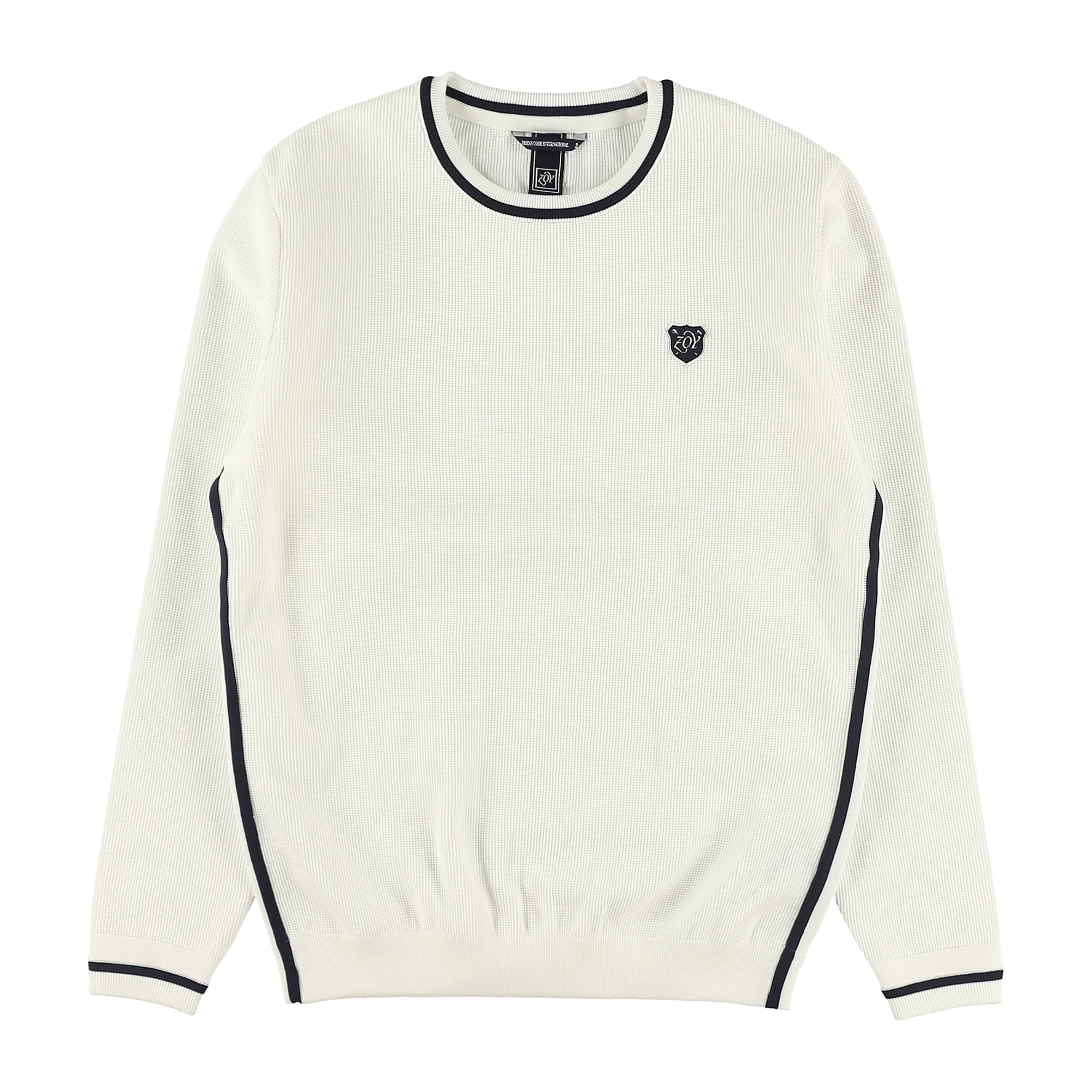 MENS ECOハイブリットポリエステル 長袖セーター ホワイト 071434700 - ZOY OFFICIAL