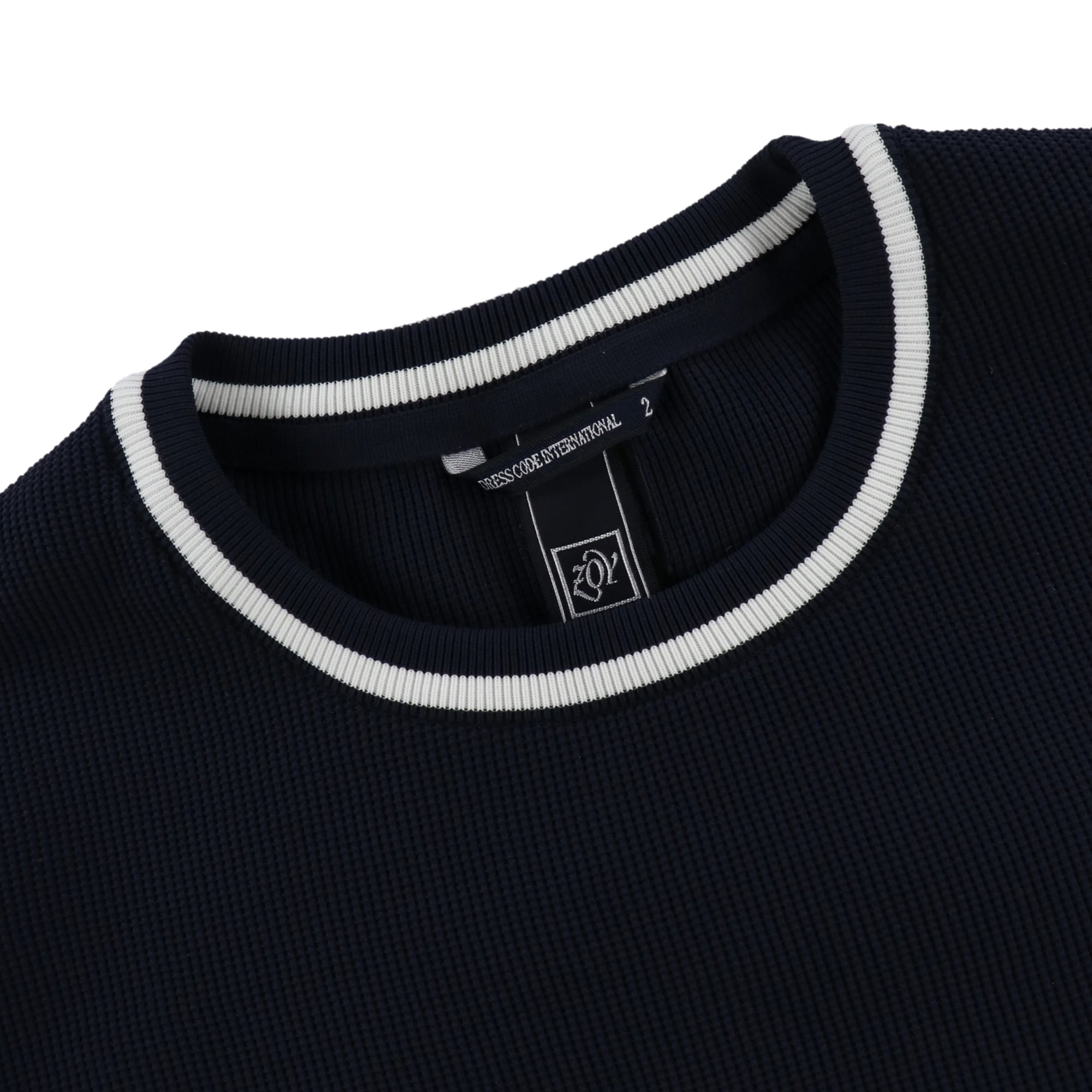 MENS ECOハイブリットポリエステル 長袖セーター ネイビー 071434700 - ZOY OFFICIAL