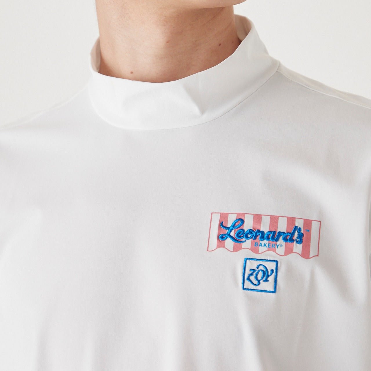 MENS LENARDS EURO JSY 半袖モックネックTシャツ ホワイト 071222001 - ZOY OFFICIAL