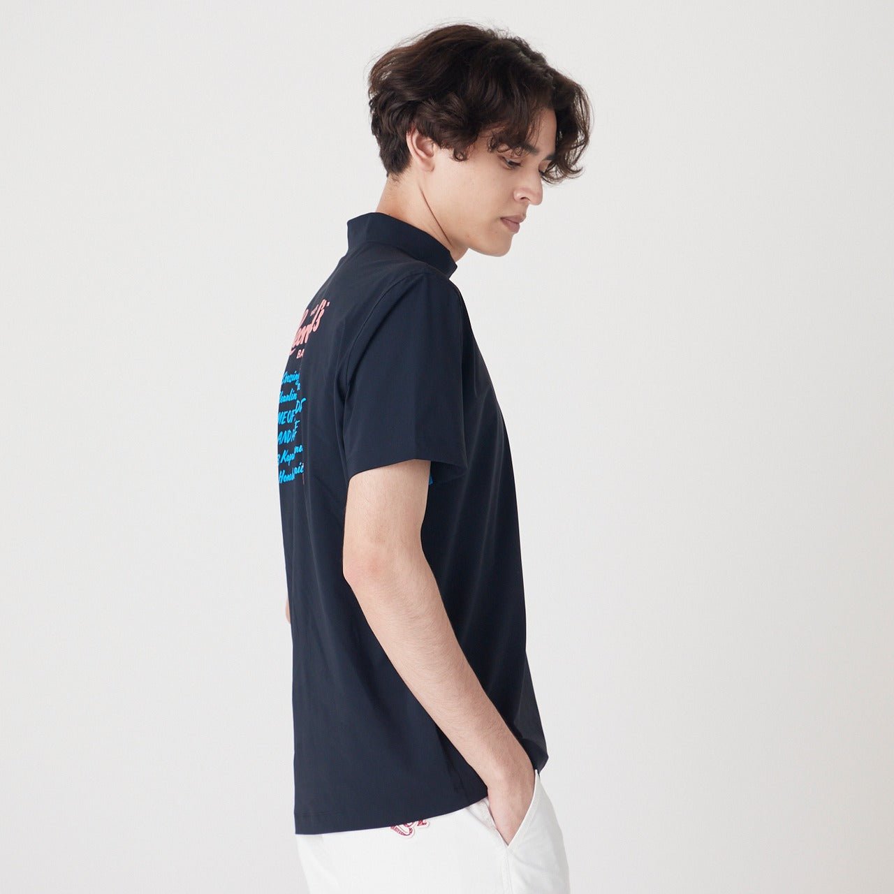 MENS LENARDS EURO JSY 半袖モックネックTシャツ ネイビー 071222001 - ZOY OFFICIAL