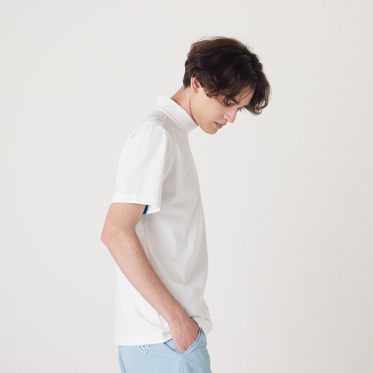 MENS LENARDS EURO JSY 半袖モックネックTシャツ ホワイト 071222001 - ZOY OFFICIAL