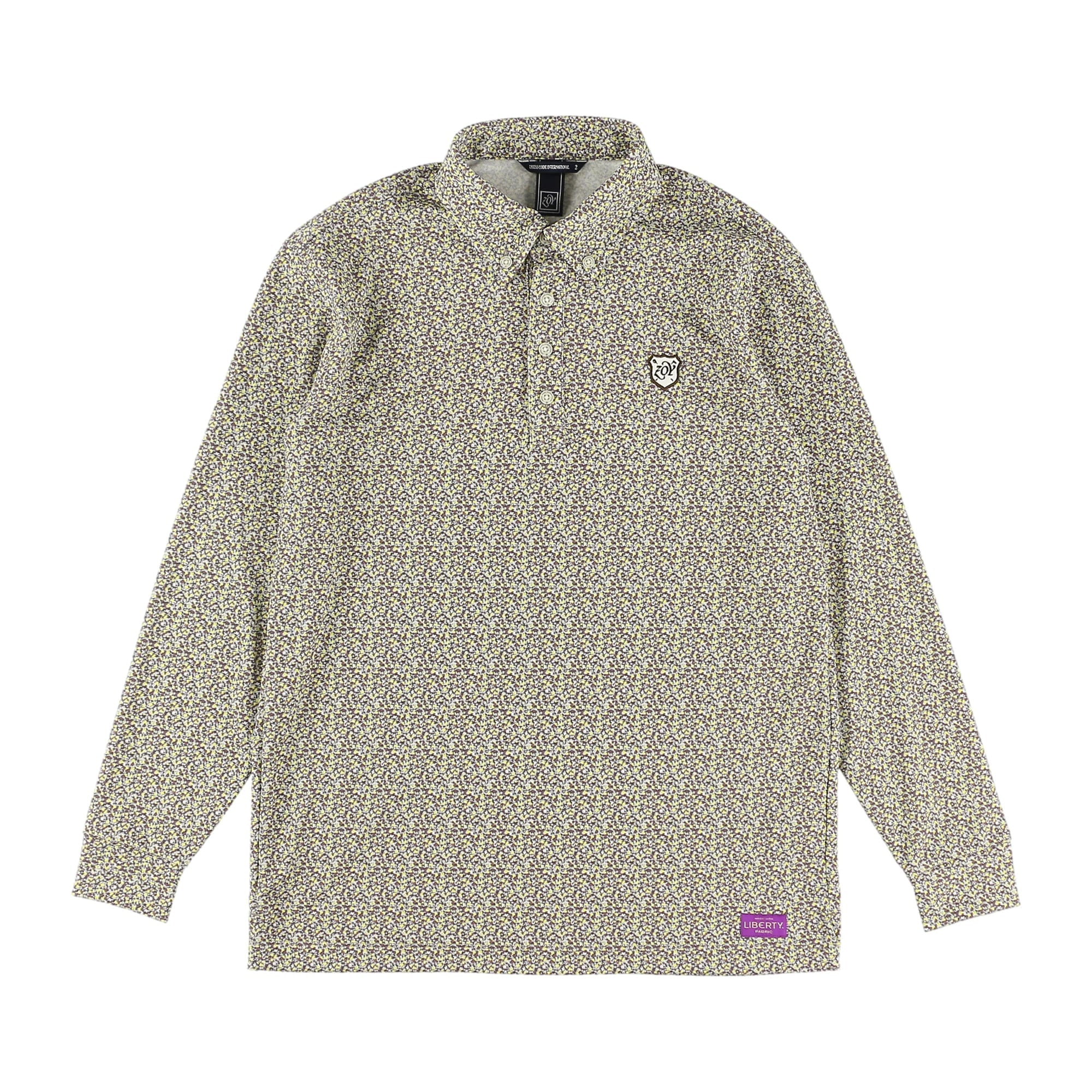 MENS 小花PT 長袖ポロシャツ ブラウン 071432006 - ZOY OFFICIAL