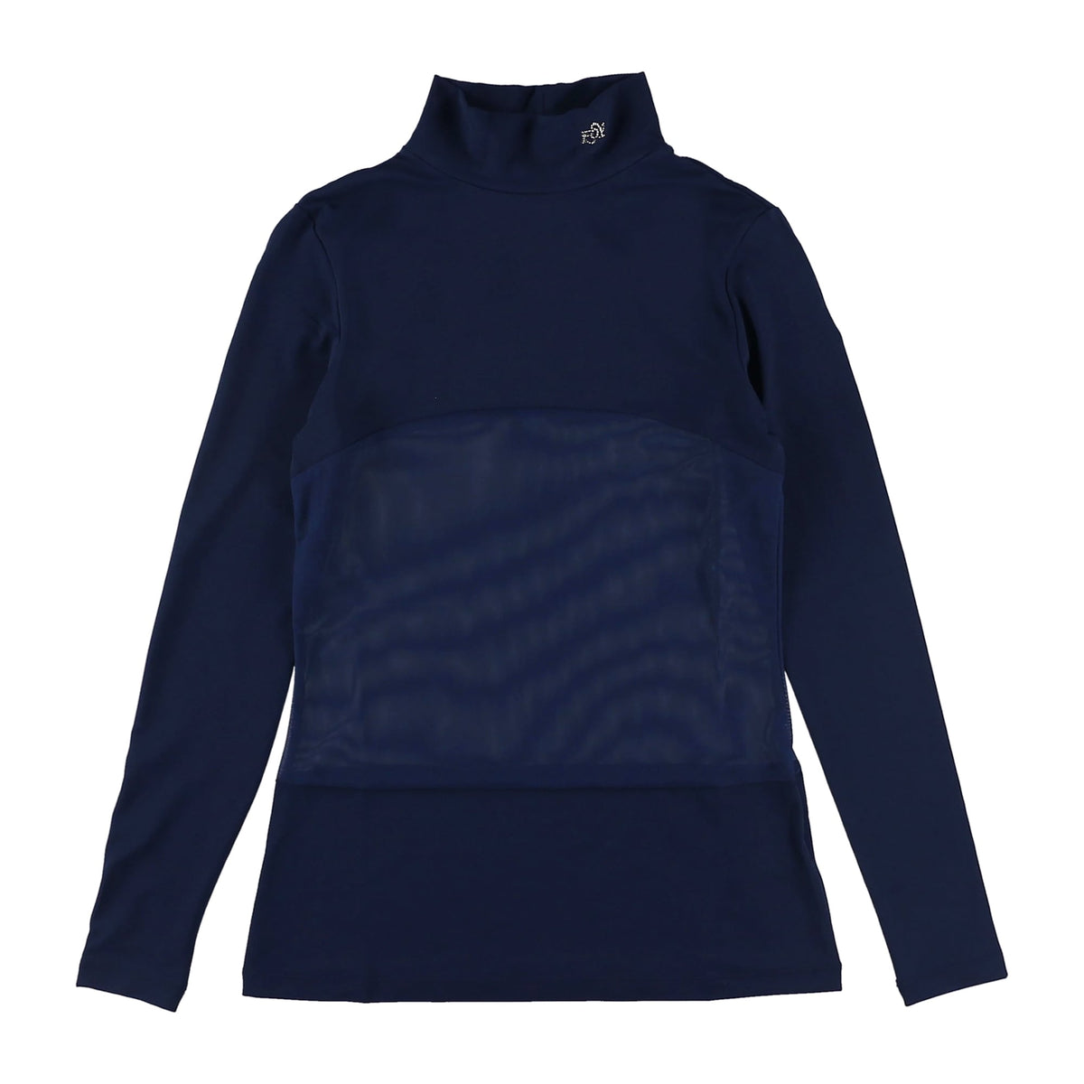 WOMEN TWINCOT UV 長袖モックネックインナー ネイビー