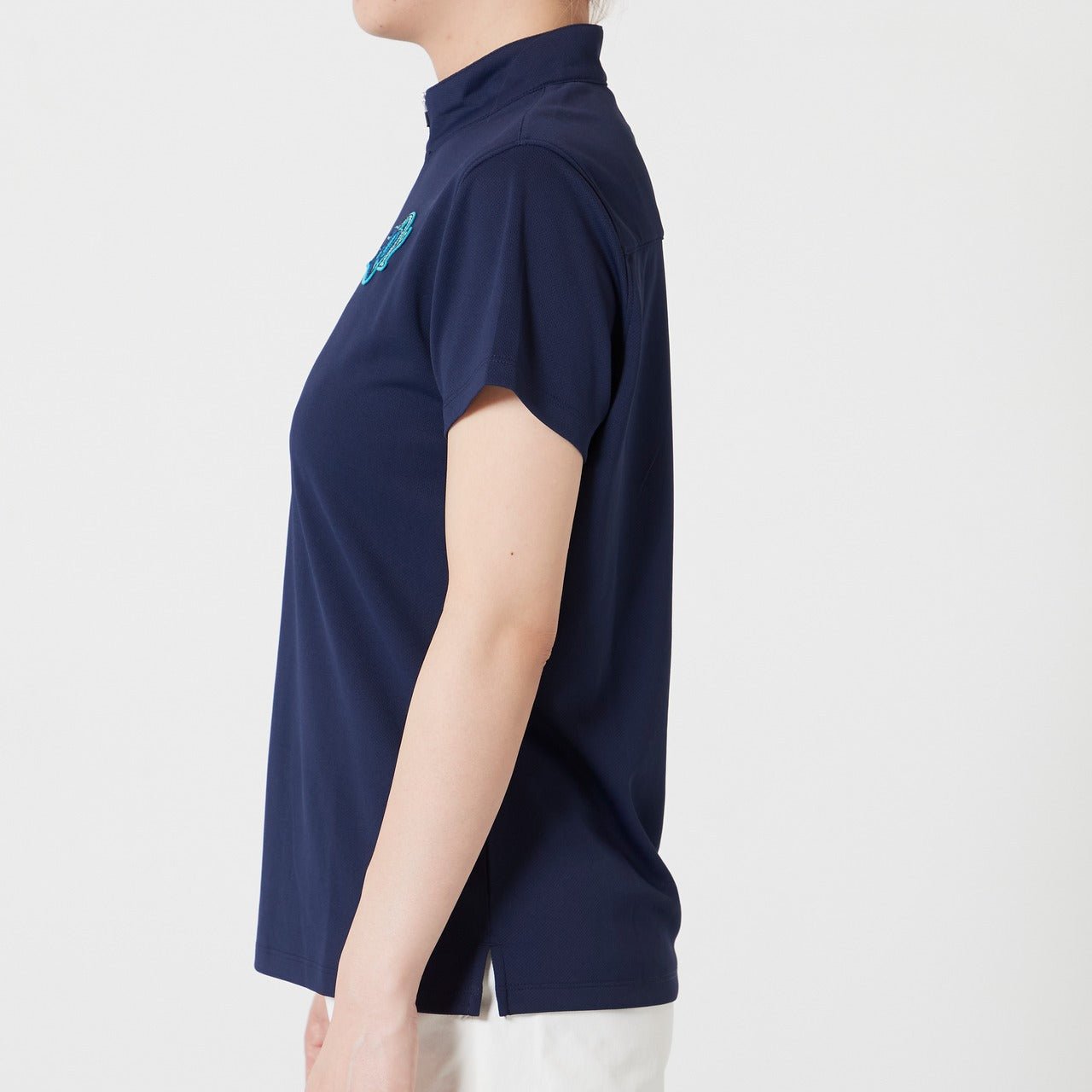 WOMENS スペースマスターピンメッシュ 半袖ポロシャツ ネイビー 071622010 - ZOY OFFICIAL