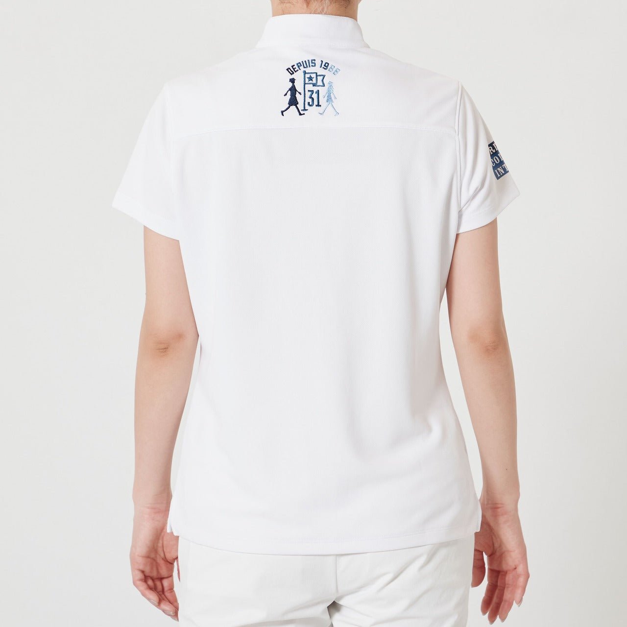 WOMENS スペースマスターピンメッシュ 半袖ポロシャツ ホワイト 071622010 - ZOY OFFICIAL