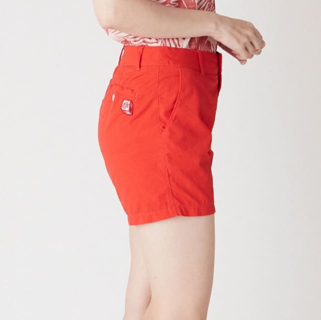 WOMENS ガーメントダイ ショートパンツ レッド 071622426 - ZOY OFFICIAL