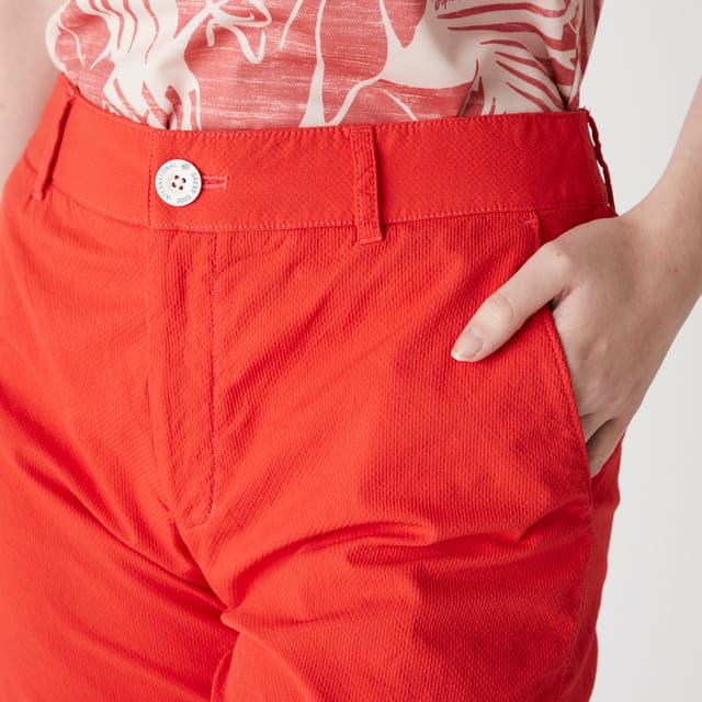 WOMENS ガーメントダイ ショートパンツ レッド 071622426 - ZOY OFFICIAL