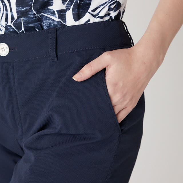 WOMENS ガーメントダイ ショートパンツ ネイビー 071622426 - ZOY OFFICIAL
