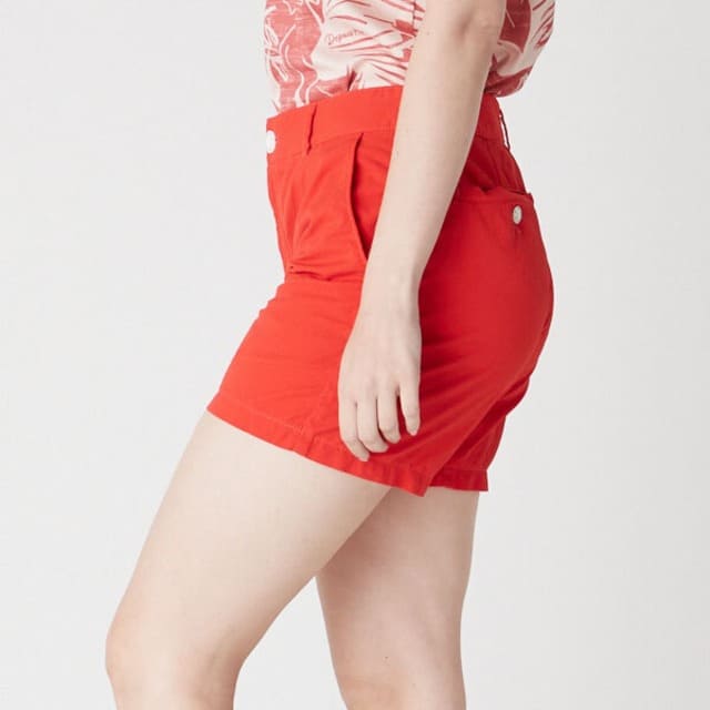 WOMENS ガーメントダイ ショートパンツ レッド 071622426 - ZOY OFFICIAL
