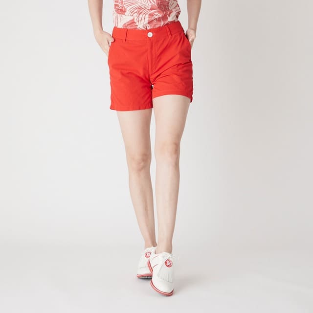 WOMENS ガーメントダイ ショートパンツ レッド 071622426 - ZOY OFFICIAL