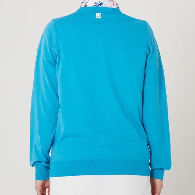 WOMENS ハリーストレッチ 長袖ニットプルオーバー ターコイズ 071622705 - ZOY OFFICIAL