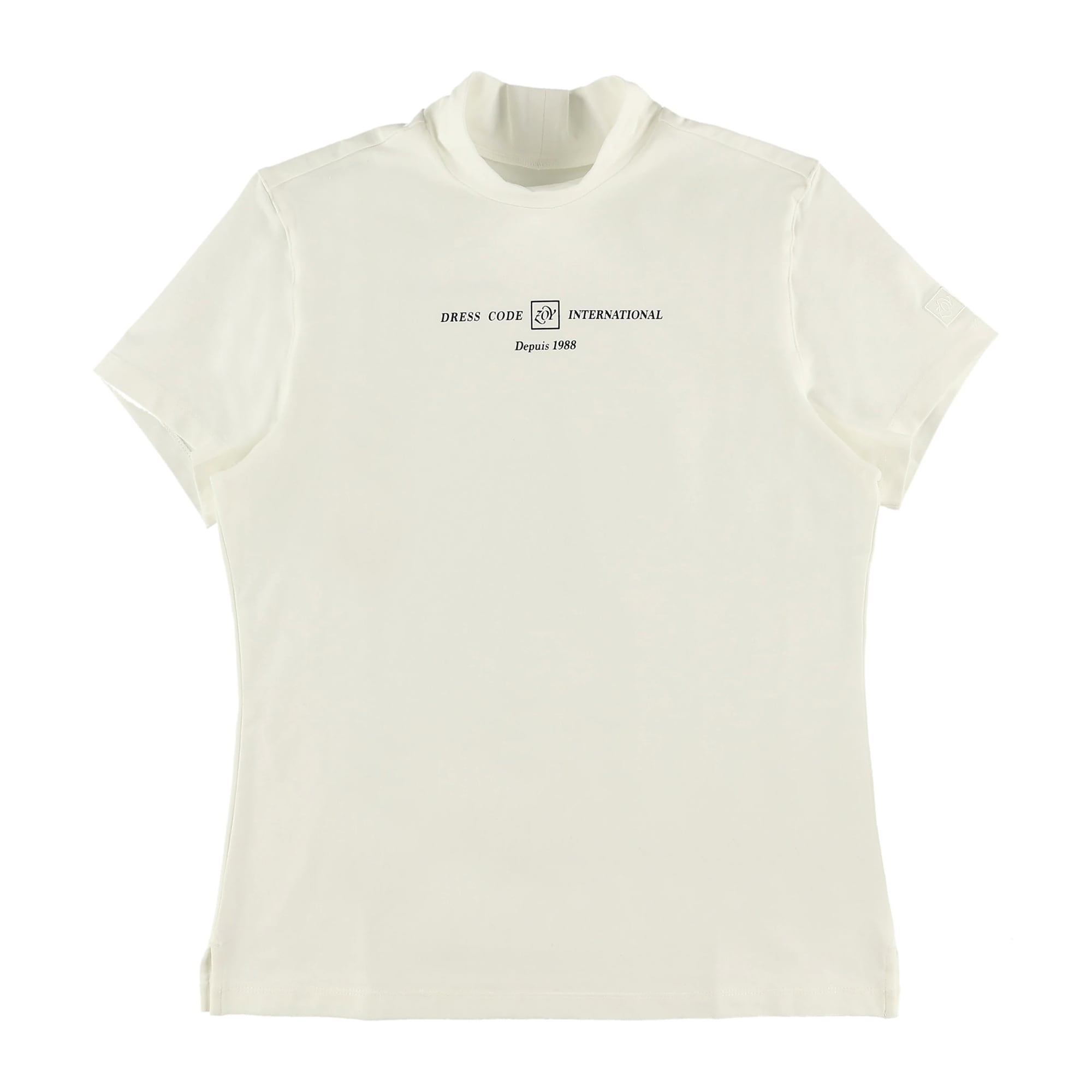 WOMENS コットンベア天竺 半袖モックネック ホワイト 071624001 - ZOY OFFICIAL